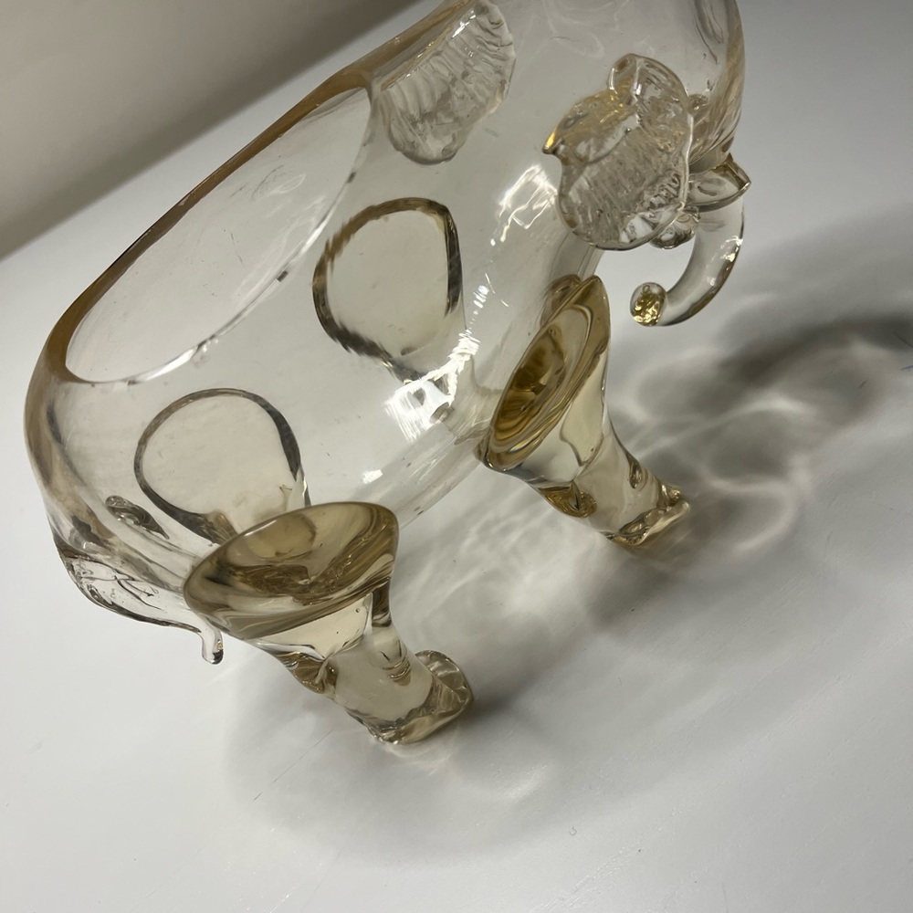 Antique Loetz Art Glass Figural Elephant Vase